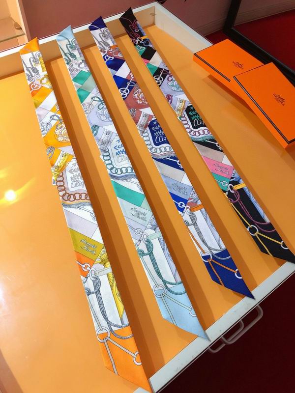 Hermes silk ribbon 5X86cm E48 (34)