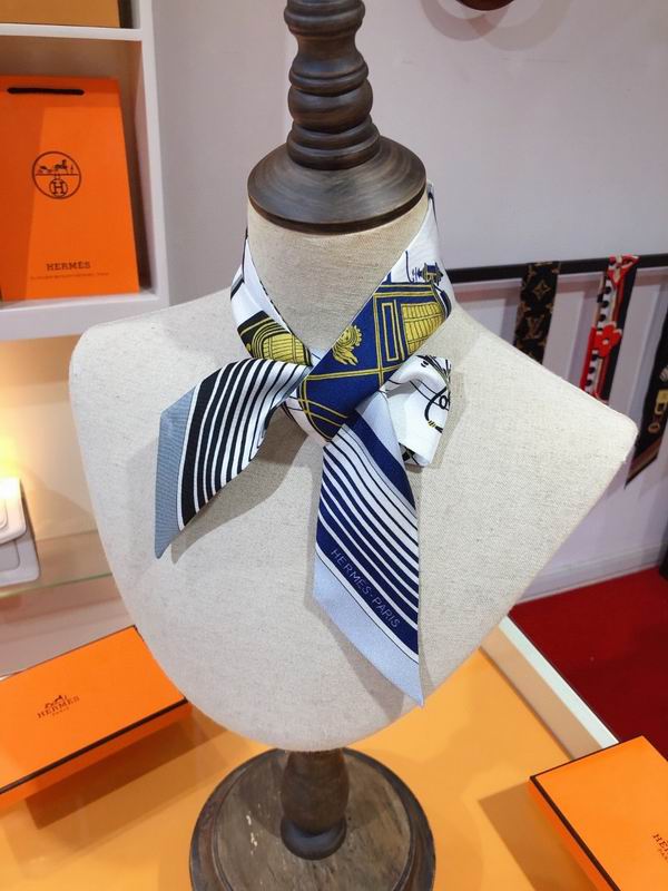 Hermes silk ribbon 5X86cm E49 (2)