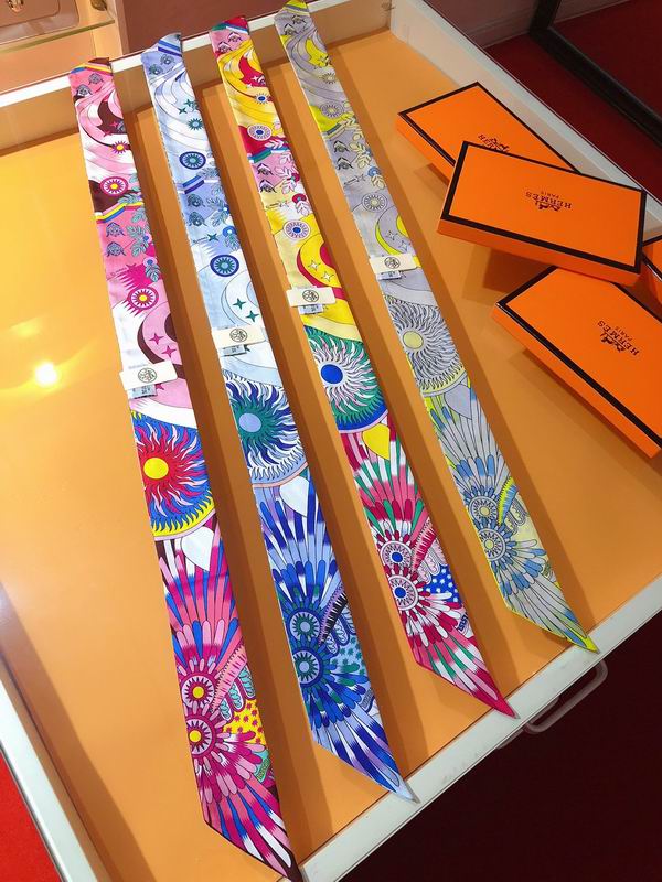 Hermes silk ribbon 5X86cm E76 (1)