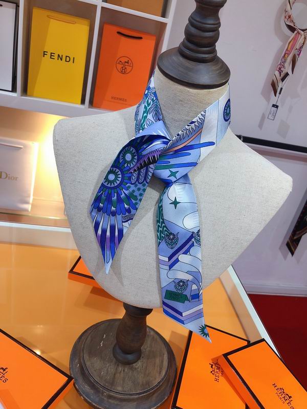 Hermes silk ribbon 5X86cm E76 (2)