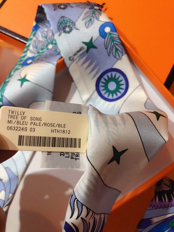 Hermes silk ribbon 5X86cm E76 (4)