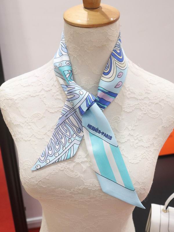 Hermes silk ribbon 5X86cm E77 (1)