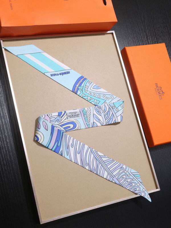 Hermes silk ribbon 5X86cm E77 (2)