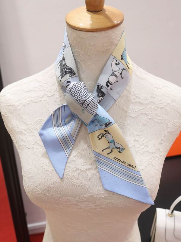 Hermes silk ribbon 6X86cm E128 (1)