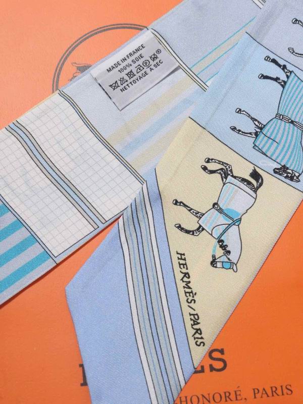 Hermes silk ribbon 6X86cm E128 (3)