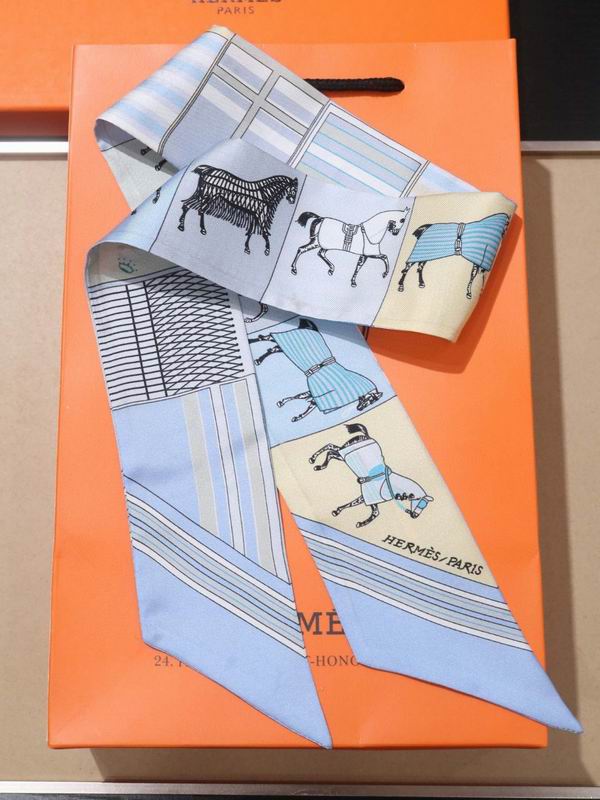 Hermes silk ribbon 6X86cm E128 (4)