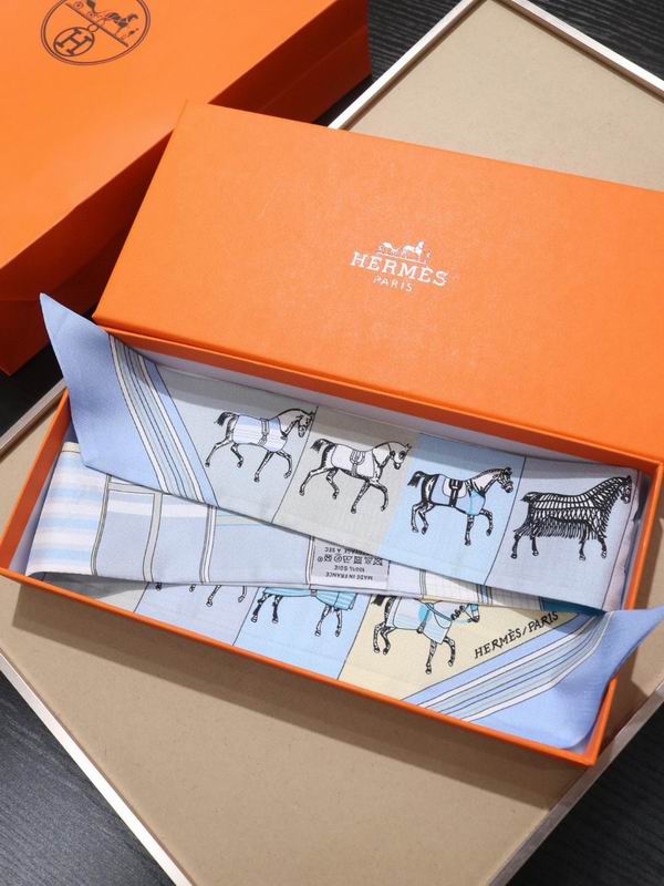 Hermes silk ribbon 6X86cm E128 (6)