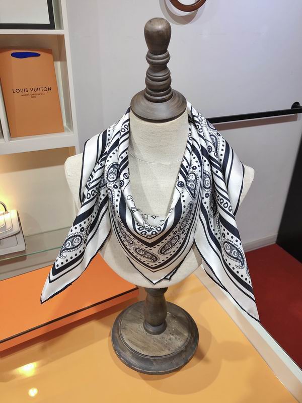 Hermes silk scarf 90X90cm E06 (11)