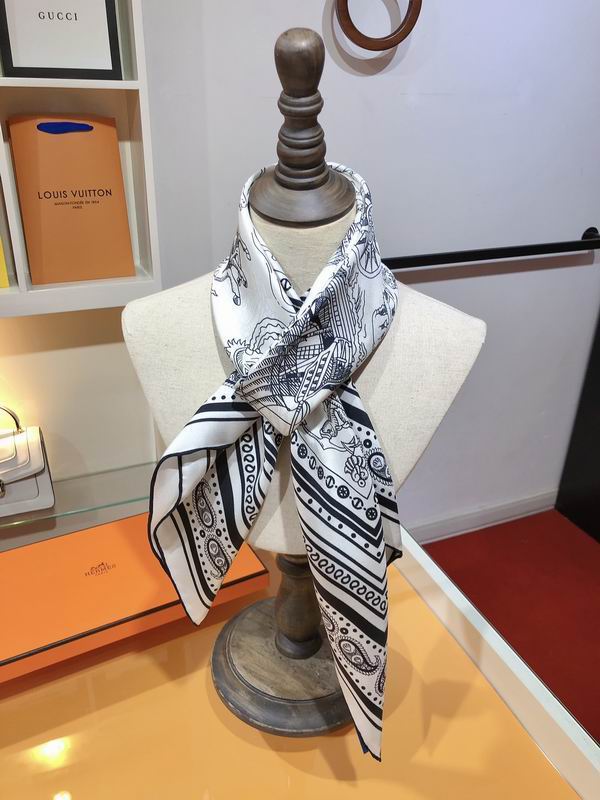 Hermes silk scarf 90X90cm E06 (12)
