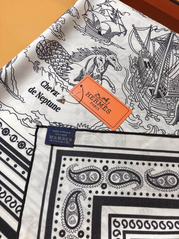 Hermes silk scarf 90X90cm E06 (15)