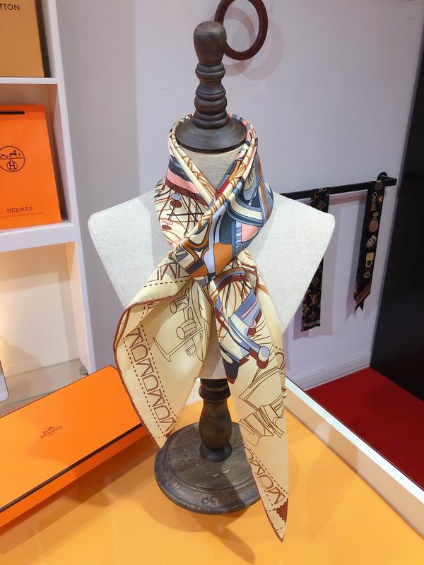 Hermes silk scarf 90X90cm E109 (1)