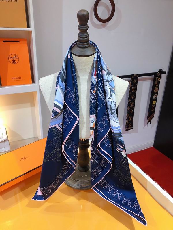 Hermes silk scarf 90X90cm E109 (11)