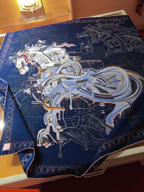 Hermes silk scarf 90X90cm E109 (15)