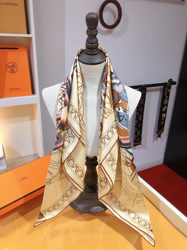 Hermes silk scarf 90X90cm E109 (2)