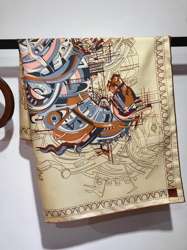 Hermes silk scarf 90X90cm E109 (3)
