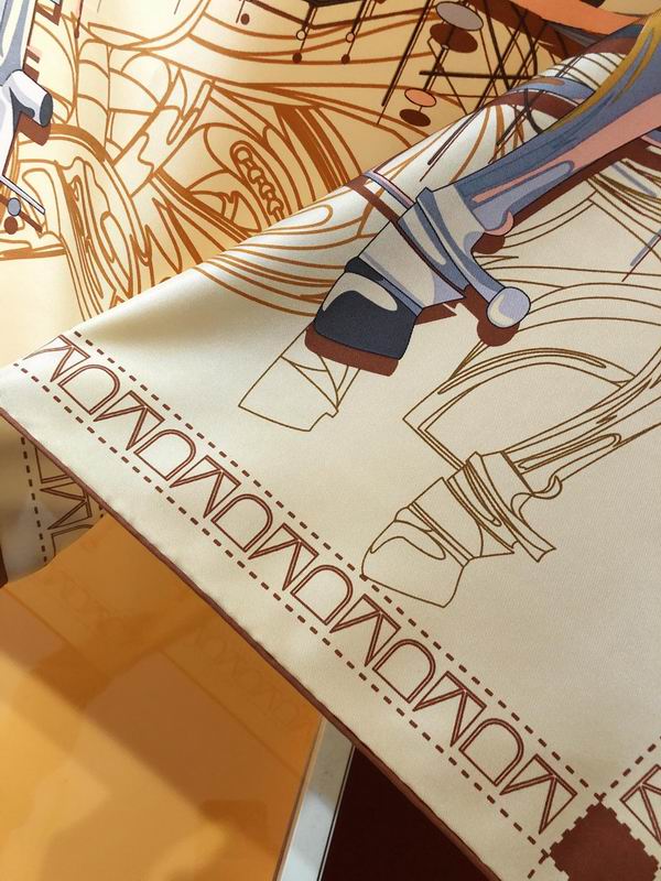 Hermes silk scarf 90X90cm E109 (5)
