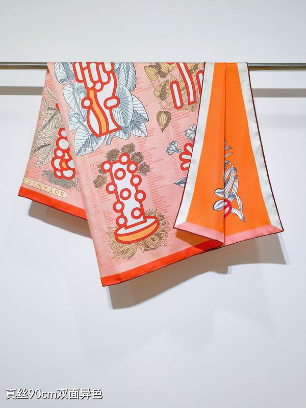 Hermes silk scarf 90X90cm E12 (20)