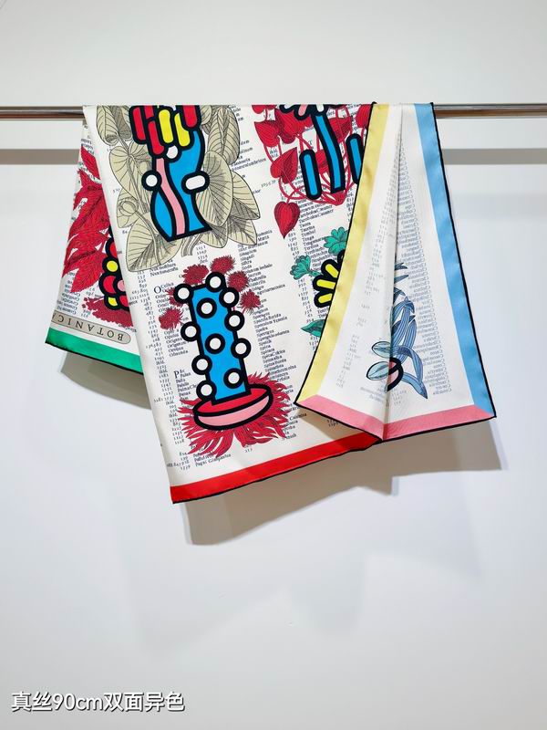 Hermes silk scarf 90X90cm E12 (29)