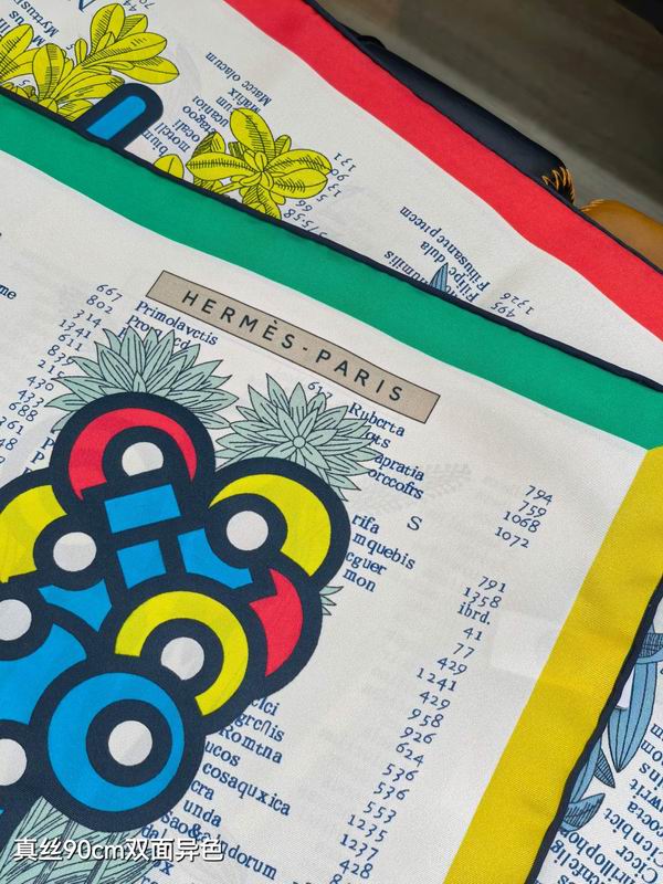 Hermes silk scarf 90X90cm E12 (31)