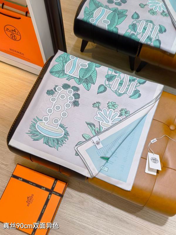 Hermes silk scarf 90X90cm E12 (6)