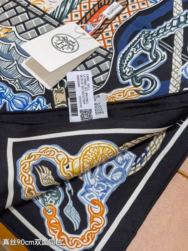 Hermes silk scarf 90X90cm E15 (14)