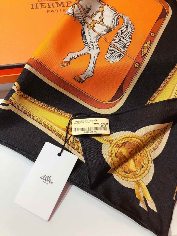 Hermes silk scarf 90X90cm E22 (21)