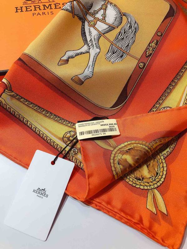 Hermes silk scarf 90X90cm E22 (30)