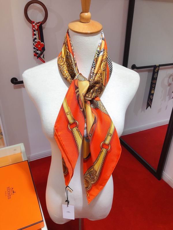Hermes silk scarf 90X90cm E22 (35)