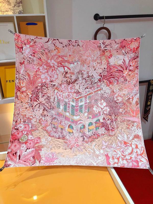 Hermes silk scarf 90X90cm E23 (7)