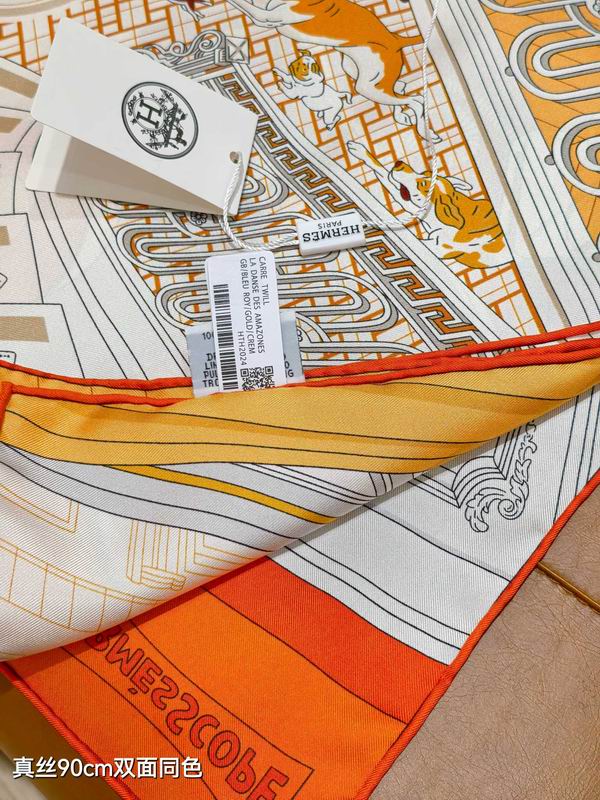 Hermes silk scarf 90X90cm E28 (13)