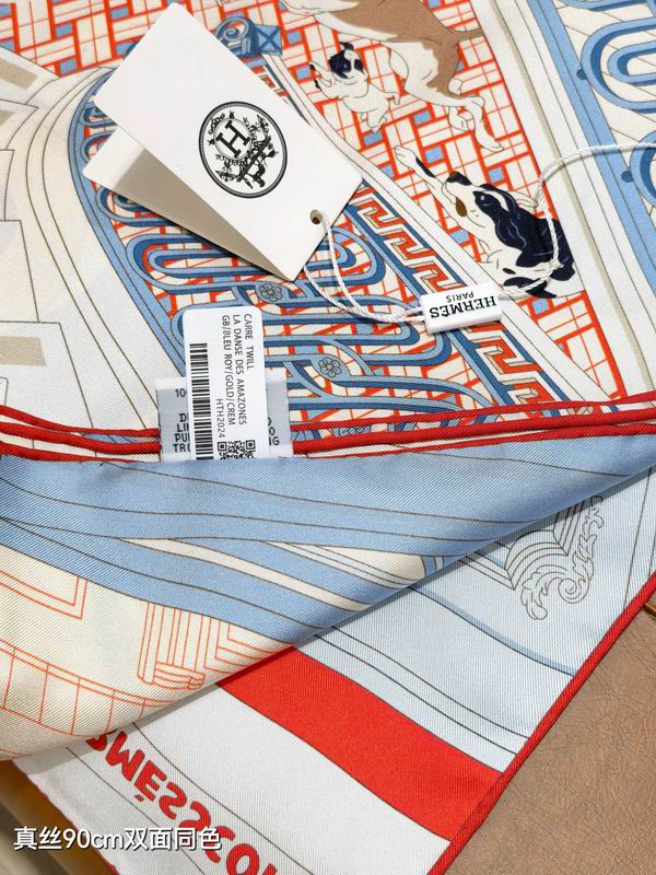 Hermes silk scarf 90X90cm E28 (24)