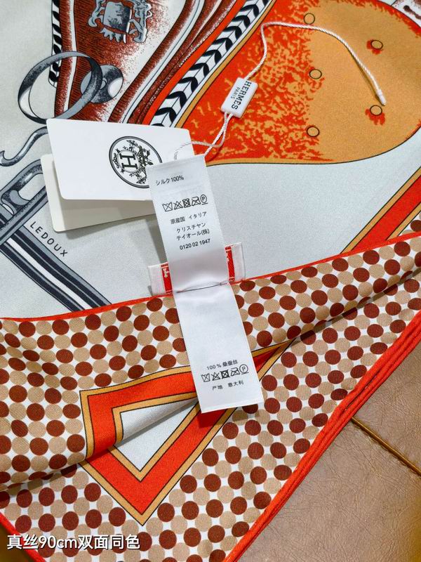 Hermes silk scarf 90X90cm E39 (15)
