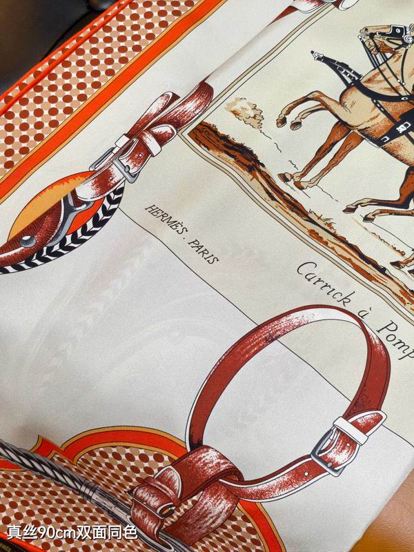 Hermes silk scarf 90X90cm E39 (16)
