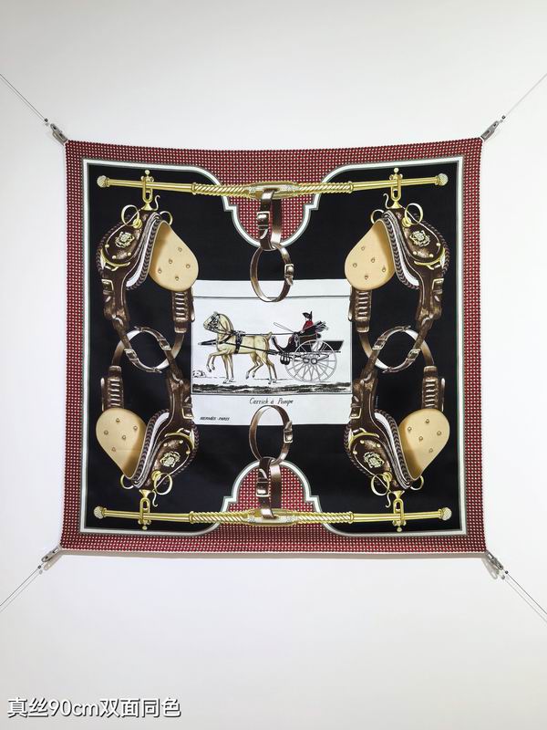 Hermes silk scarf 90X90cm E39 (29)