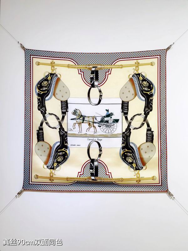 Hermes silk scarf 90X90cm E39 (39)