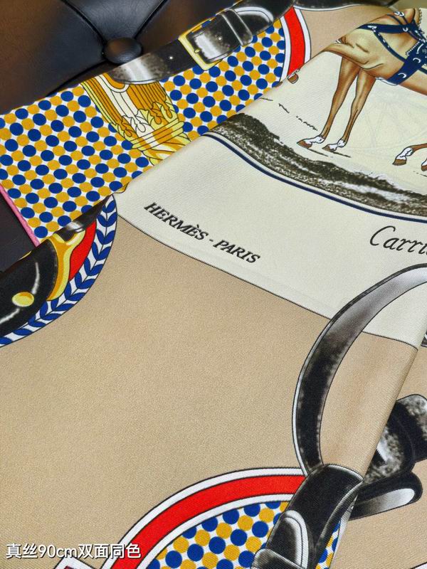 Hermes silk scarf 90X90cm E39 (46)