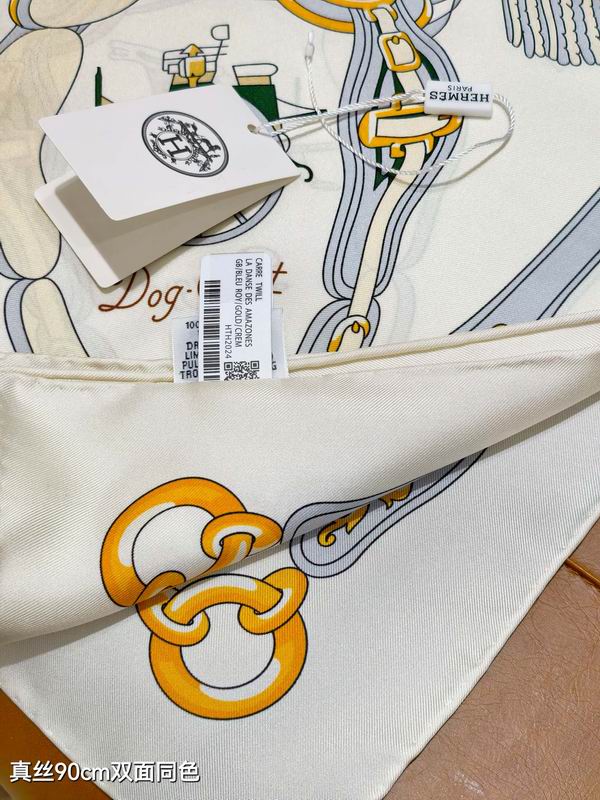 Hermes silk scarf 90X90cm E40 (14)