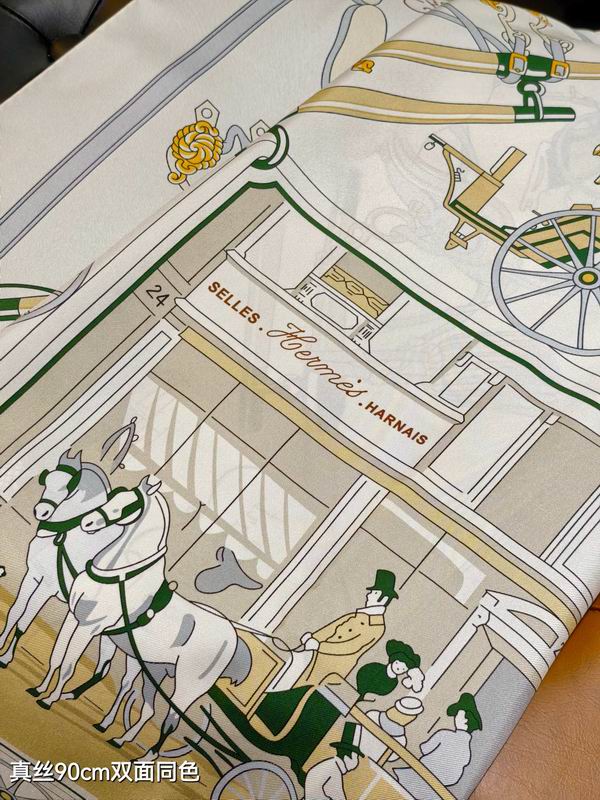 Hermes silk scarf 90X90cm E40 (15)