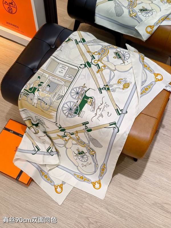 Hermes silk scarf 90X90cm E40 (16)