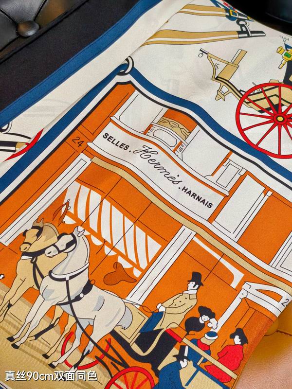 Hermes silk scarf 90X90cm E40 (25)