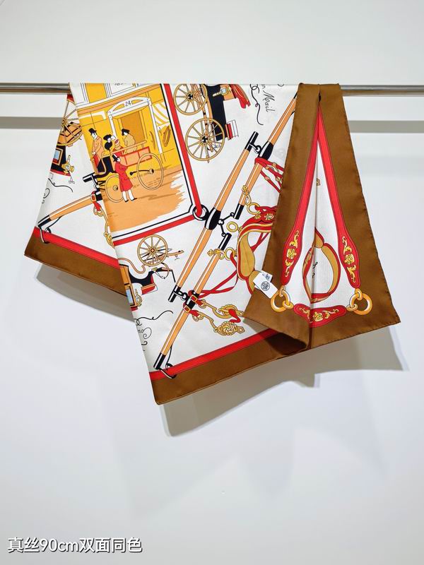 Hermes silk scarf 90X90cm E40 (3)