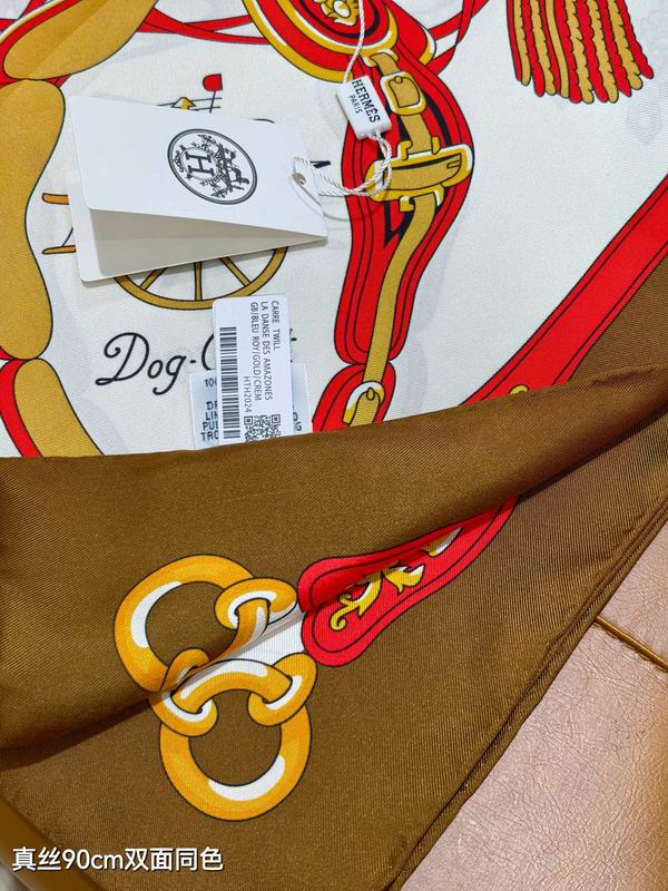 Hermes silk scarf 90X90cm E40 (4)