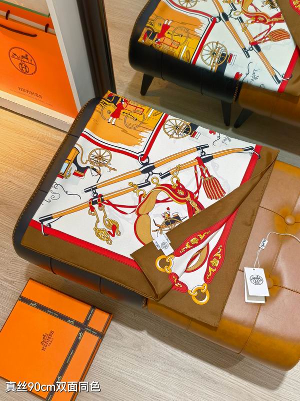 Hermes silk scarf 90X90cm E40 (7)
