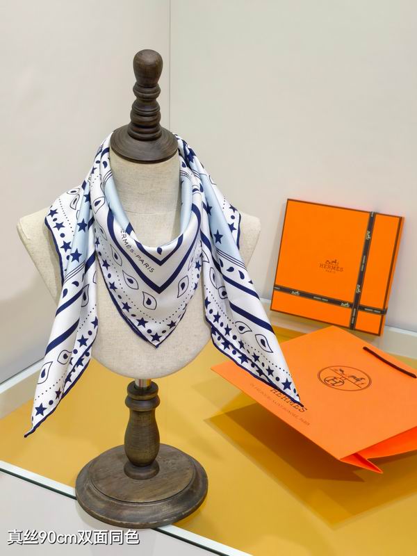 Hermes silk scarf 90X90cm E41 (12)