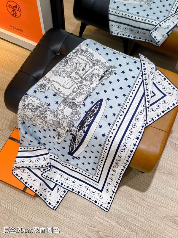 Hermes silk scarf 90X90cm E41 (16)