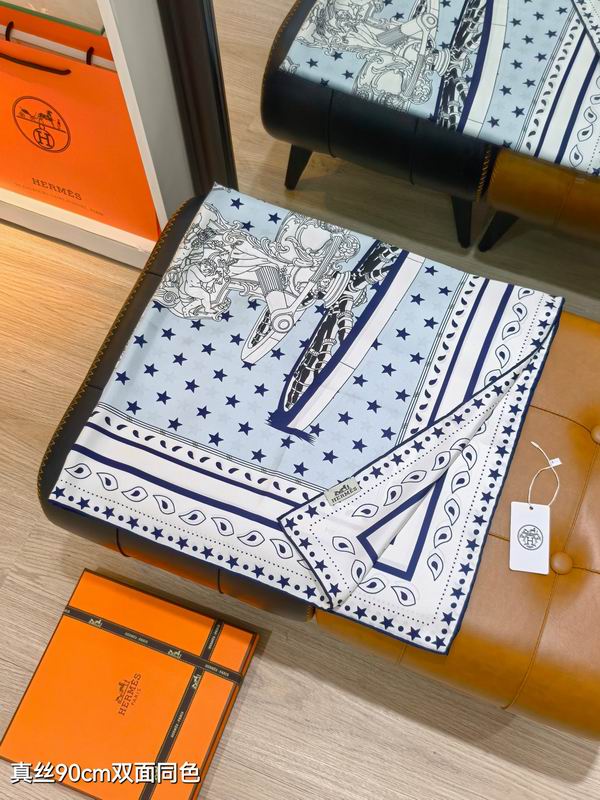 Hermes silk scarf 90X90cm E41 (17)