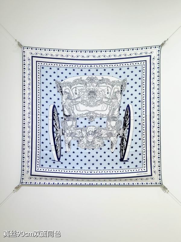 Hermes silk scarf 90X90cm E41 (18)