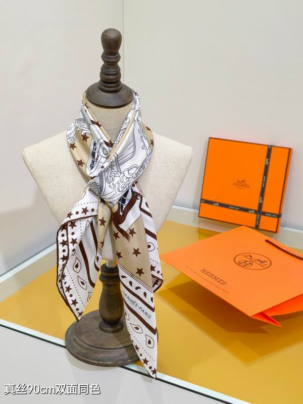 Hermes silk scarf 90X90cm E41 (2)