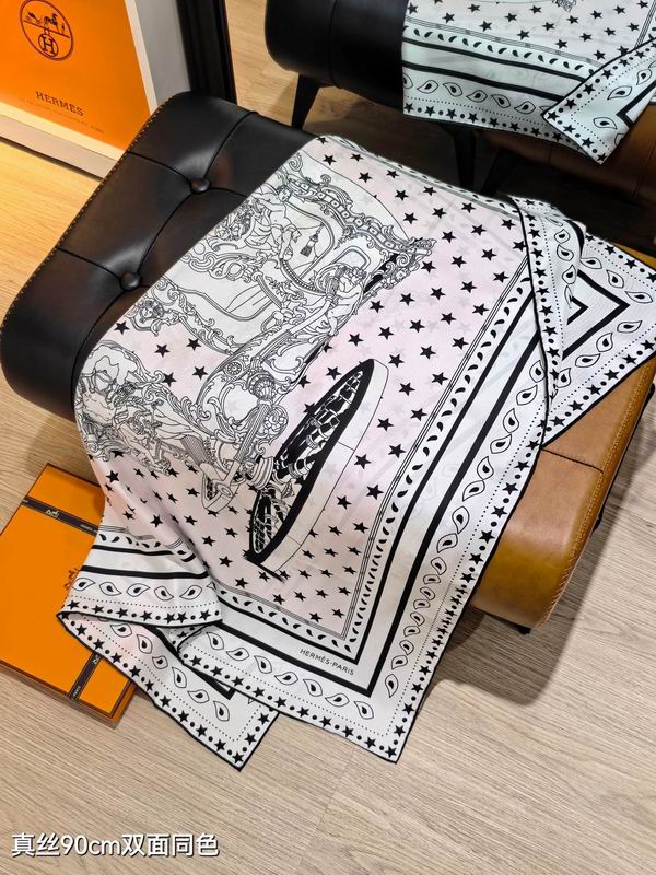 Hermes silk scarf 90X90cm E41 (20)