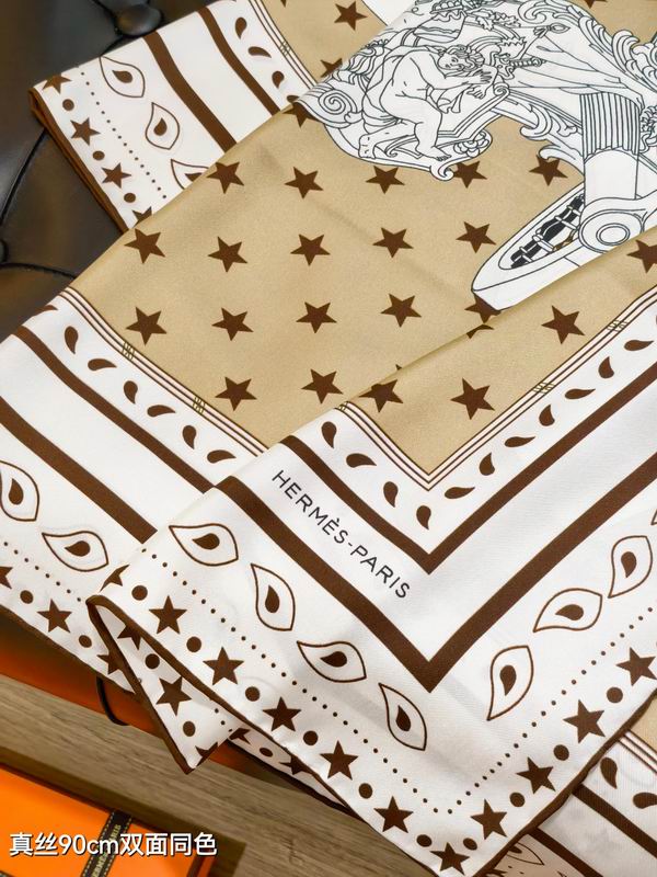 Hermes silk scarf 90X90cm E41 (6)